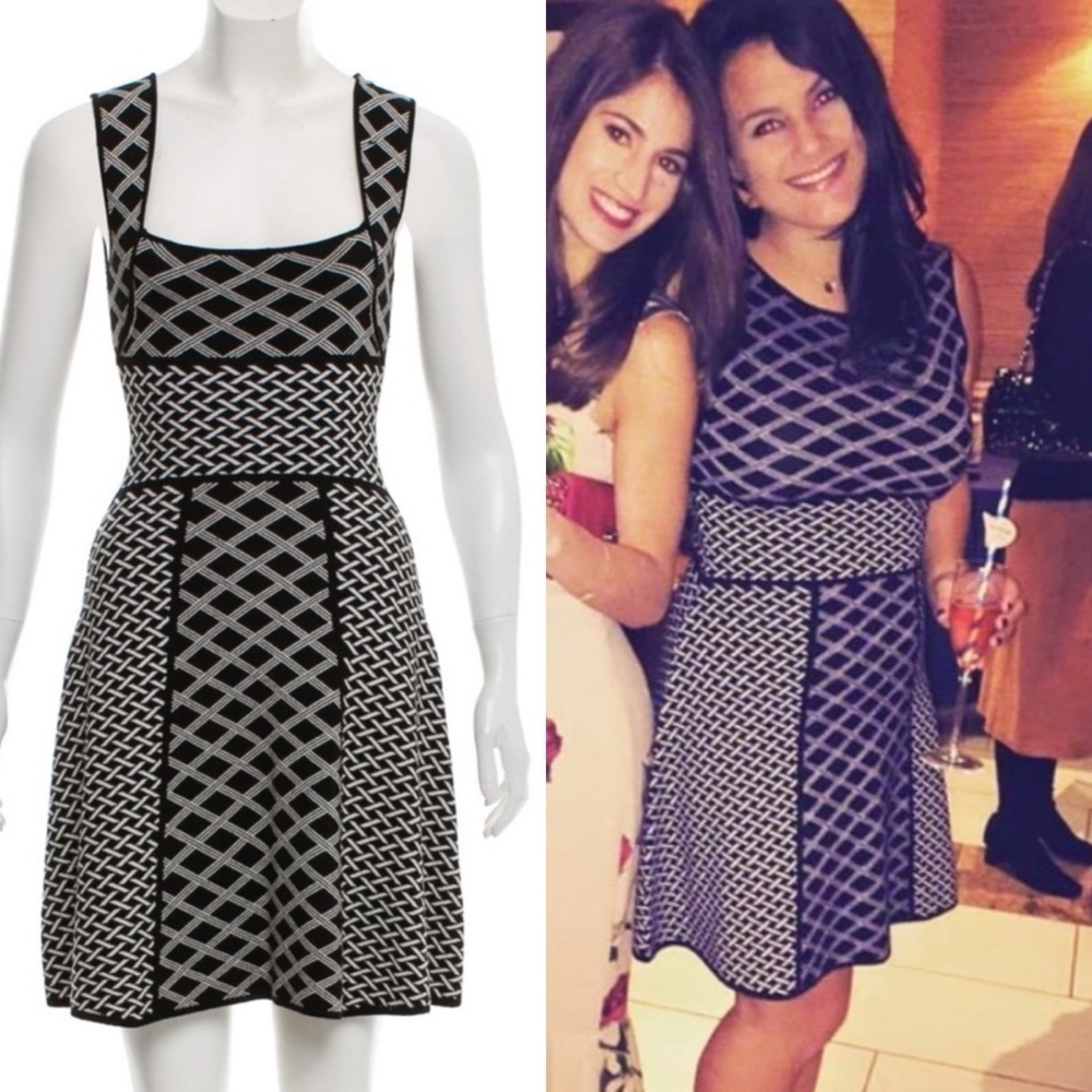 Intermix geometric print  knit dress